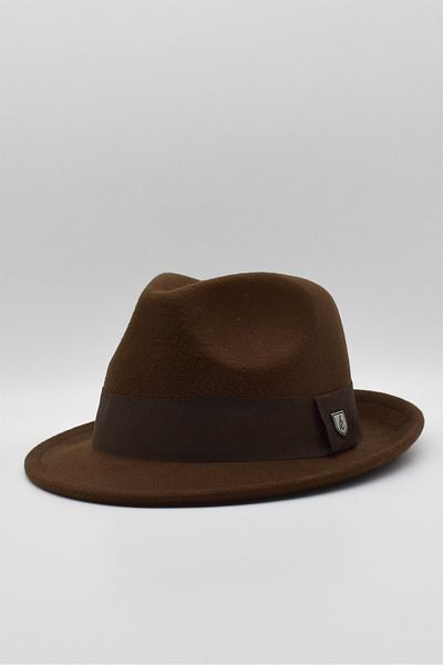 Külah Women's Brown Short Fedora Hat