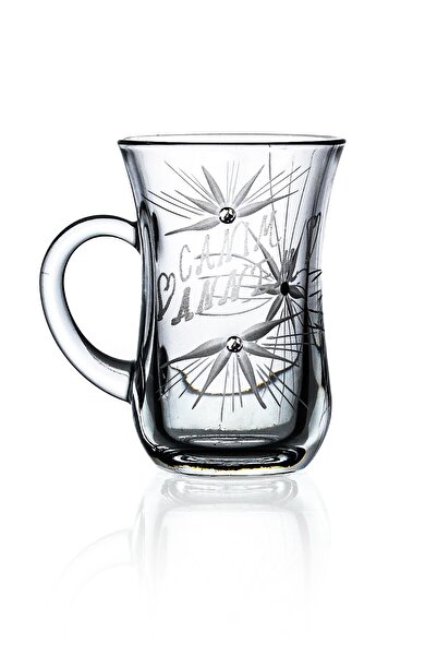 DECOCIA 2'li Kişiye Özel Kulplu Çay Bardağı 145cc Handmade