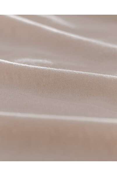 Madame Coco Valeria Single Combed Cotton Sheet - 100% Cotton, Dark Beige