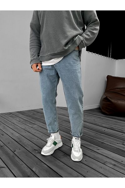 BYBASICMAN جينز Boyfriend أزرق فاتح - Ke-252/307/531/420