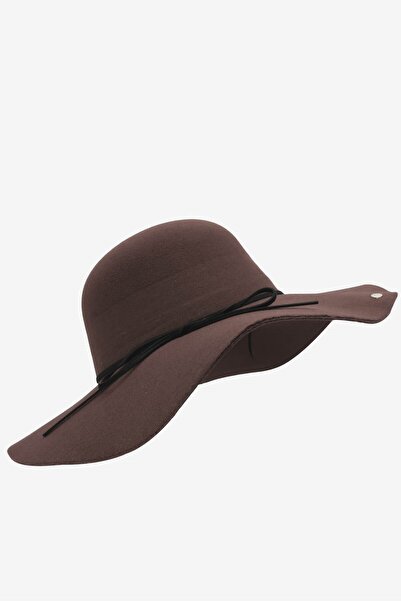 Külah Pălărie Fedora ondulată maro pentru femei