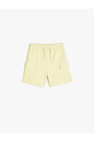 Koton Cotton Waist Tie Shorts - Pocketed