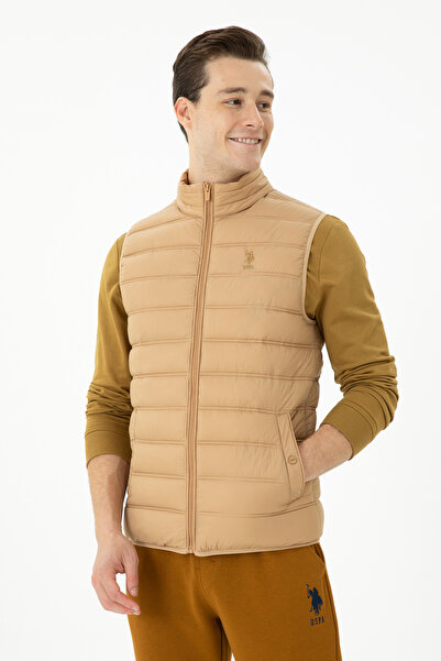 U.S. Polo Assn. Ανδρικό γιλέκο άμμου 50269098-VR085