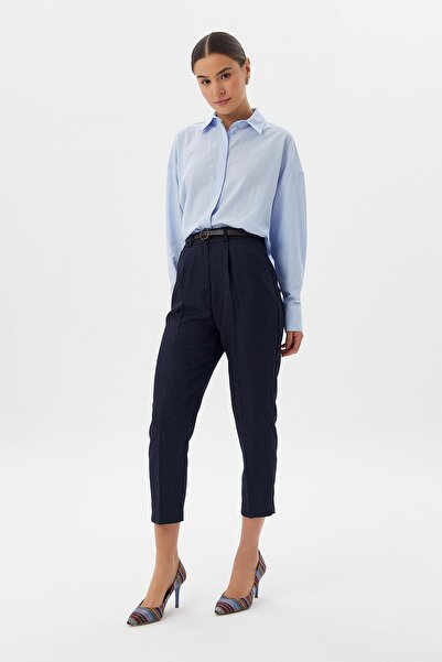 Nish&Chic Slim Belted Trousers