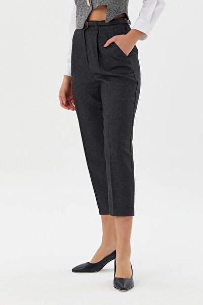 Nish&Chic Slim Belted Trousers