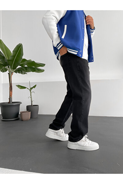 BYBASICMAN Siyah Eskitme Baggy Pantolon KE-168