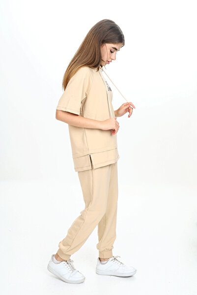 HayKids Σετ αθλητικής φόρμας με κουκούλα με κοντό μανίκι για κορίτσια