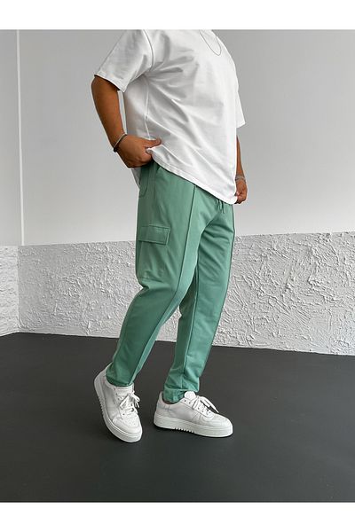 BYBASICMAN Green Stitched Cargo Φούτερ B-3042