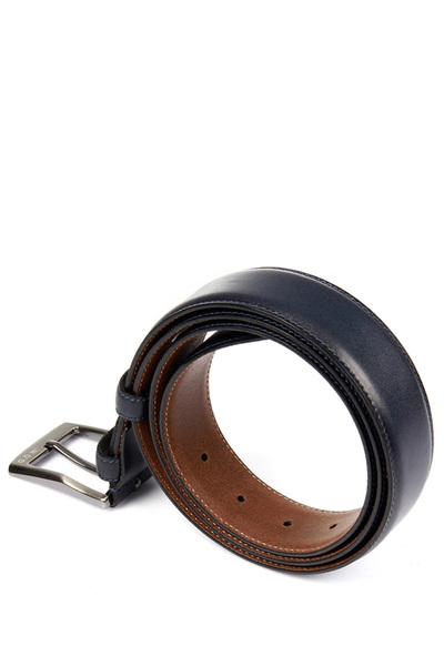 GÖNDERİ(R) Marineblauer antiker Gön-Herrengürtel aus echtem Leder 13401