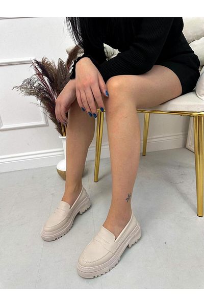 ERVANIN BUTİĞİ Beige Skin (clay) Women's Loafer