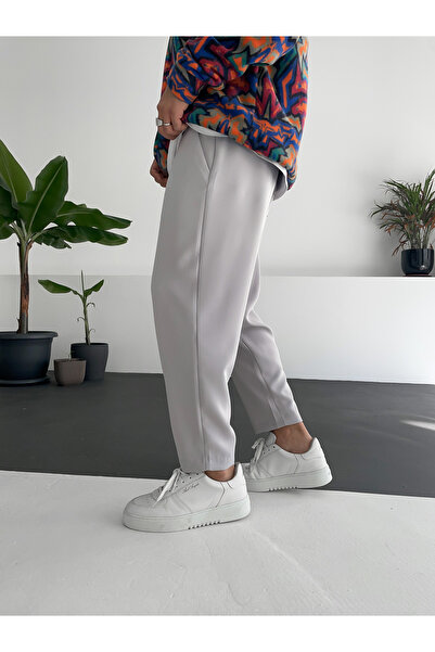 BYBASICMAN Светлосиви панталони с широка кройка BY-319