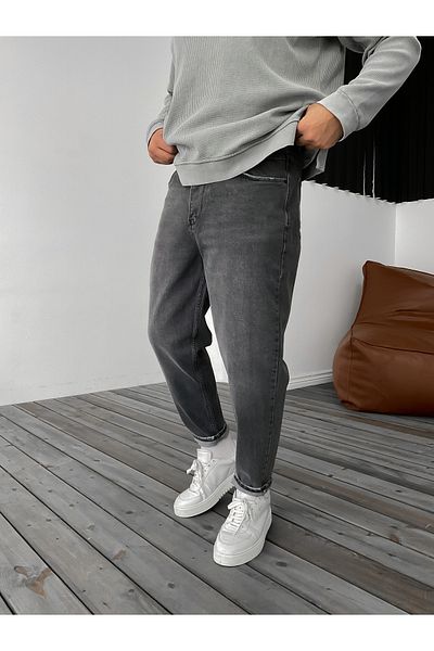 BYBASICMAN Anthracite Pocket Ripped Boyfriend Jean Df-2440/2605
