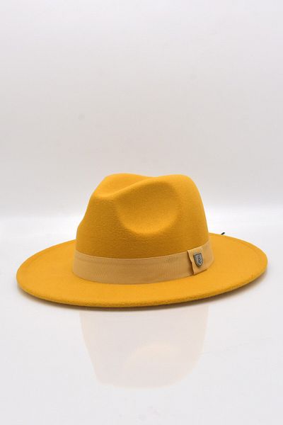 Külah Women's Yellow Fedora Hat