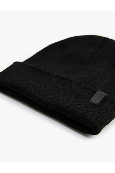 Koton Basic Beret with Label Detail