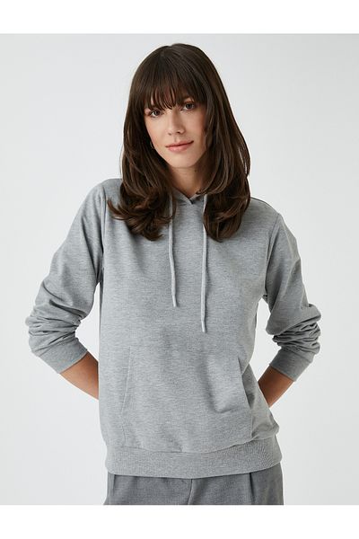 Koton Gray Women's Sweatshirt 3SAK10094EK