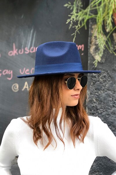 Külah Тъмносиня федора шапка