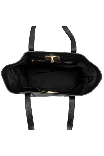 Desa Mary Black Women's Leather Shopping Bag