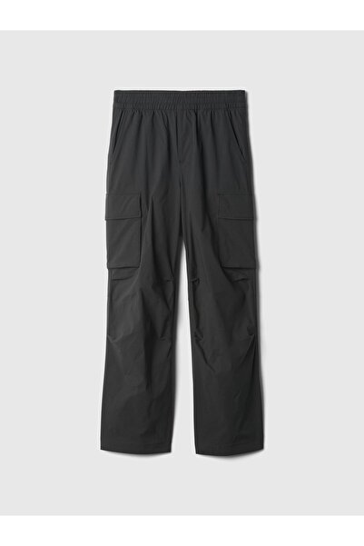 GAP Erkek Çocuk Siyah Loose Performance Kargo Pantolon