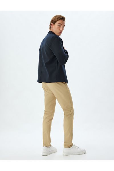 Koton Βαμβακερό παντελόνι Chino Slim Fit - Λεπτομέρεια τσέπης