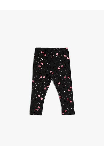 Koton Floral Leggings - Cotton Elastic Waist