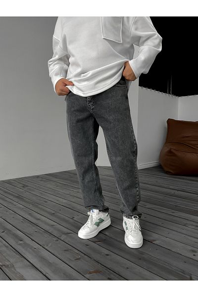 BYBASICMAN Anthracite Baggy Jean Ke-195/044/448/466