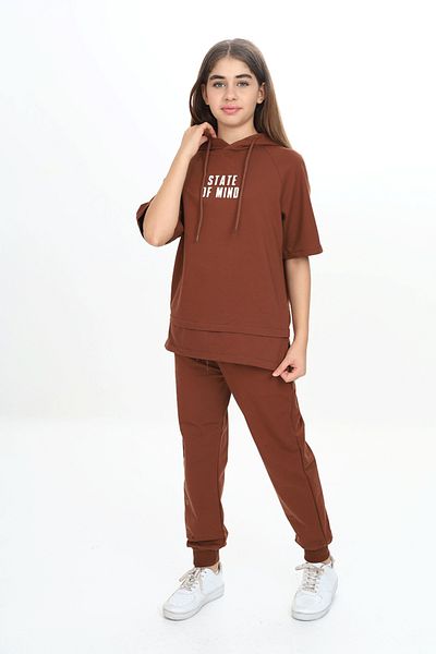 HayKids Σετ αθλητικής φόρμας με κοντομάνικο κορδόνι με κουκούλα για κορίτσι