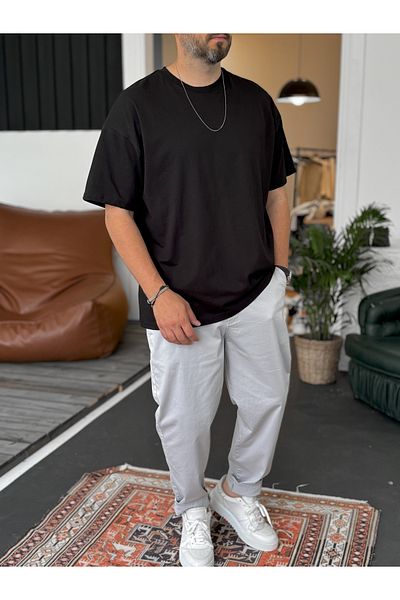 BYBASICMAN Jj-589 Black Basic Slim T-Shirt