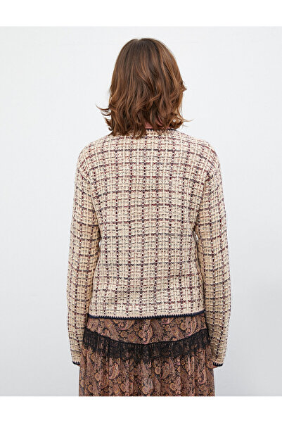 Koton V-Neck Melis Ağazat X Cotton Cardigan - Pocketed and Buttoned