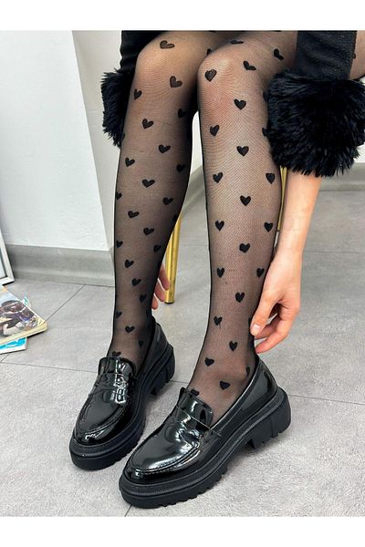 ERVANIN BUTİĞİ Black Patent Leather Women's Loafer