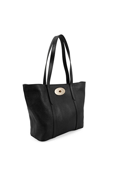 Desa Mary Black Women's Leather Shopping Bag