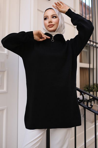 giyze Knitwear Tunic Black 11043-10