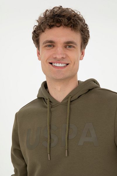 U.S. Polo Assn. سويت شيرت رجالي كاكي أساسي 50269396 -VR027
