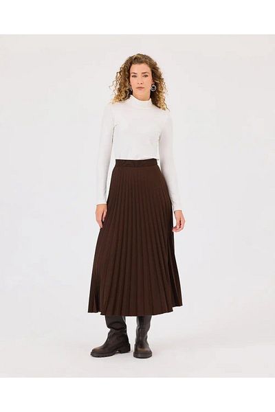 SEÇİLSTORE Кафява плисирана пола SCL -242611001