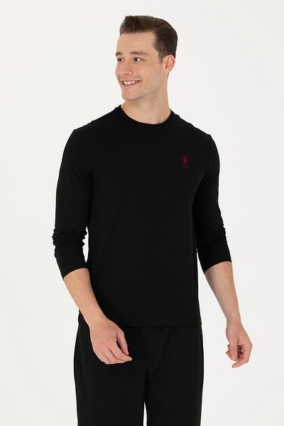 U.S. Polo Assn. Hanorac de bază negru pentru bărbați 50269393 -VR046