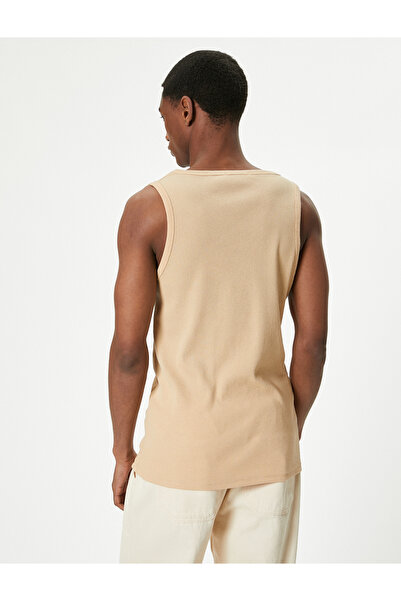 Koton Cotton Blended Basic Tank Top - Round Neck