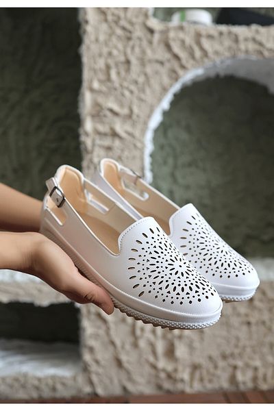 Moka Shopin Pantofi de balet MokaShopin Meore din piele albă