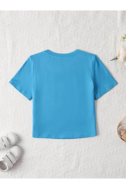 Toum Enya Takı Casual Star Принт Кроп Блузка