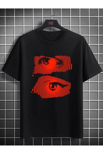 VandiVansi Red Eye Printed Oversize T-Shirt