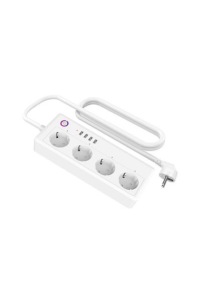Blackbird Game Center Fulltech Fsm3 Surge Protected 1.5m 4-Piece 4Xusb Wifi Phone Controlled Smart Socket