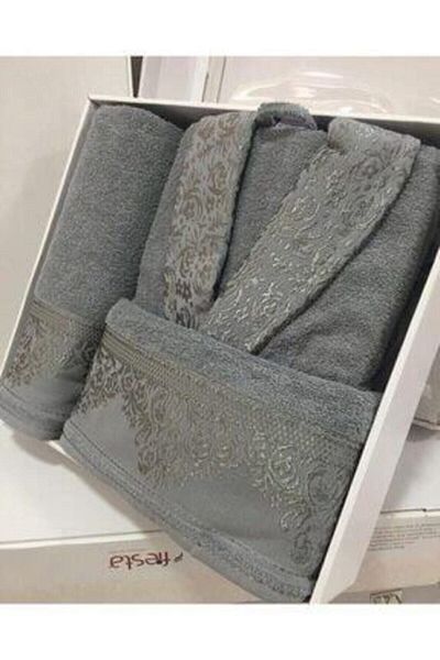 Fiesta Jacquard Cotton Single Bathrobe Set