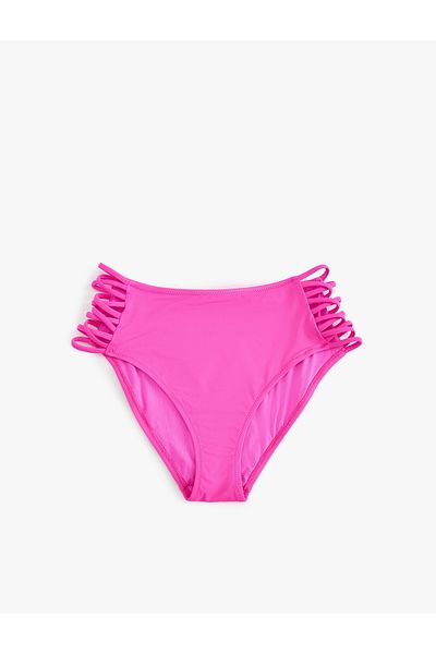 Koton Bikinihose mit hoher Taille und seitlichem Kordelzug