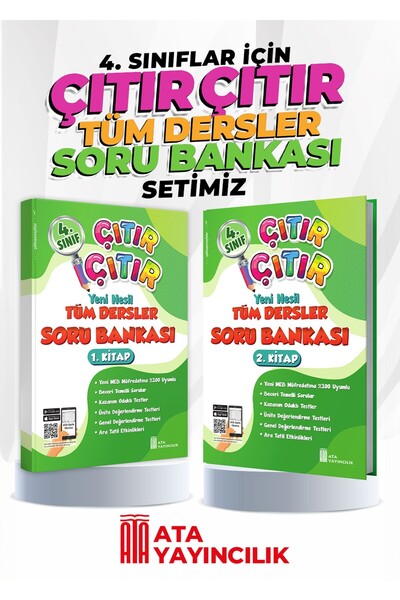 Ata Yayıncılık 4. Sınıf Çıtır Çıtır Tüm Dersler Soru Bankası Set 1 ve 2. Kita...