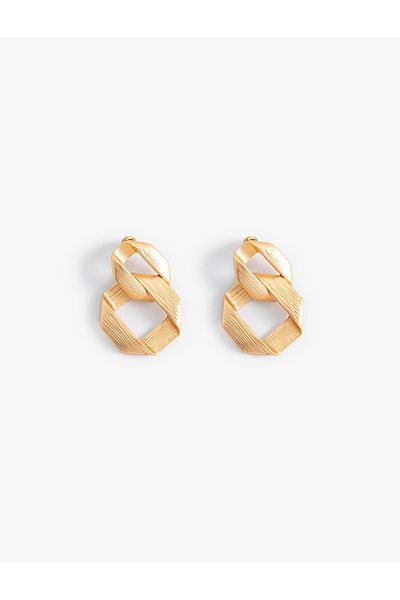 Koton Geometric Earring Steel Blended Medium Size