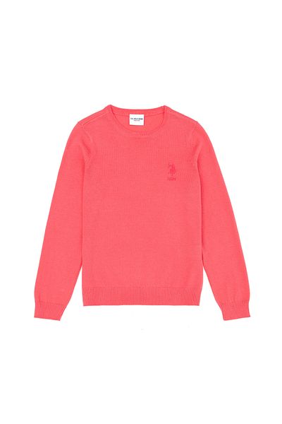 U.S. Polo Assn. Pulover de bază roz pentru fete 50269399 -VR041