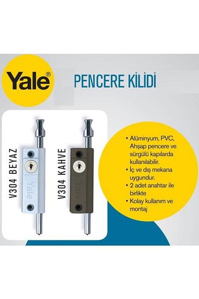 Gürçay Hırdavat ChicShopx V304 Încuietoare de siguranță pentru ușă pentru fereastră Brown Star Shop Trend 1002192