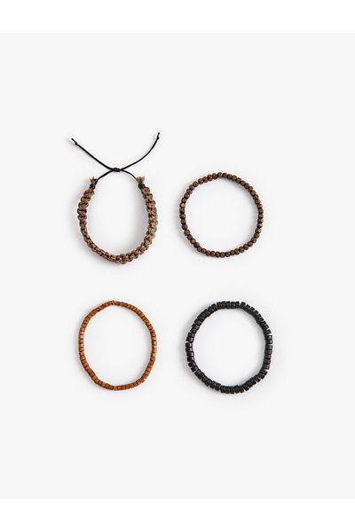 Koton Bracelet Set of 4 Wooden Beads Multicolored