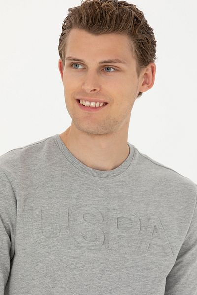 U.S. Polo Assn. Ανδρικό φούτερ Grey Melange - Basic, 50269402 -VR086