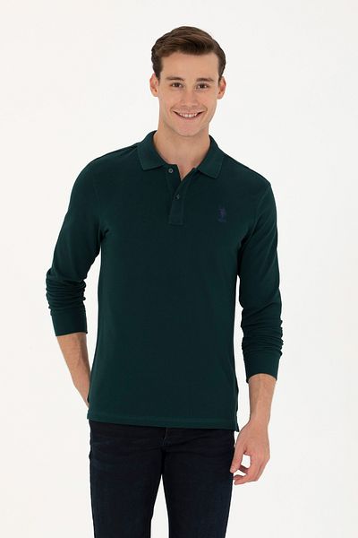 U.S. Polo Assn. Мъжки тъмнозелен суичър Basic 50269405-VR079