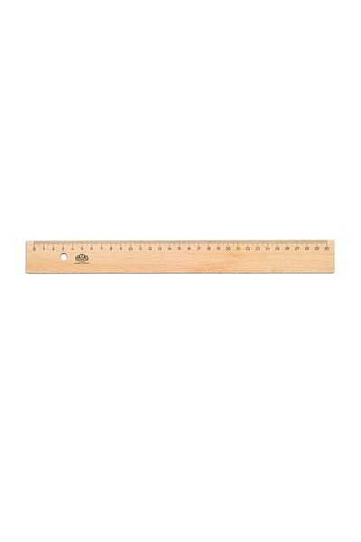 HATAS 0355 Wooden Ruler 30cm Without Reinforcement