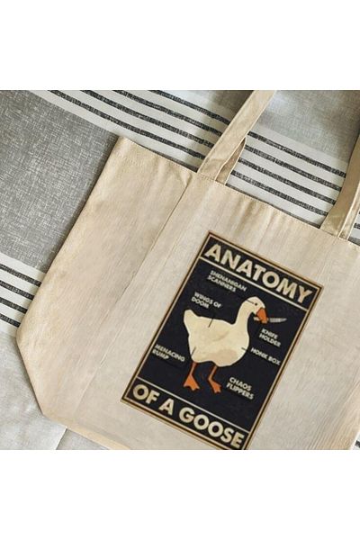 Gofeel Τσάντα ώμου με στάμπα Pofidi Tech Duck Anatomy